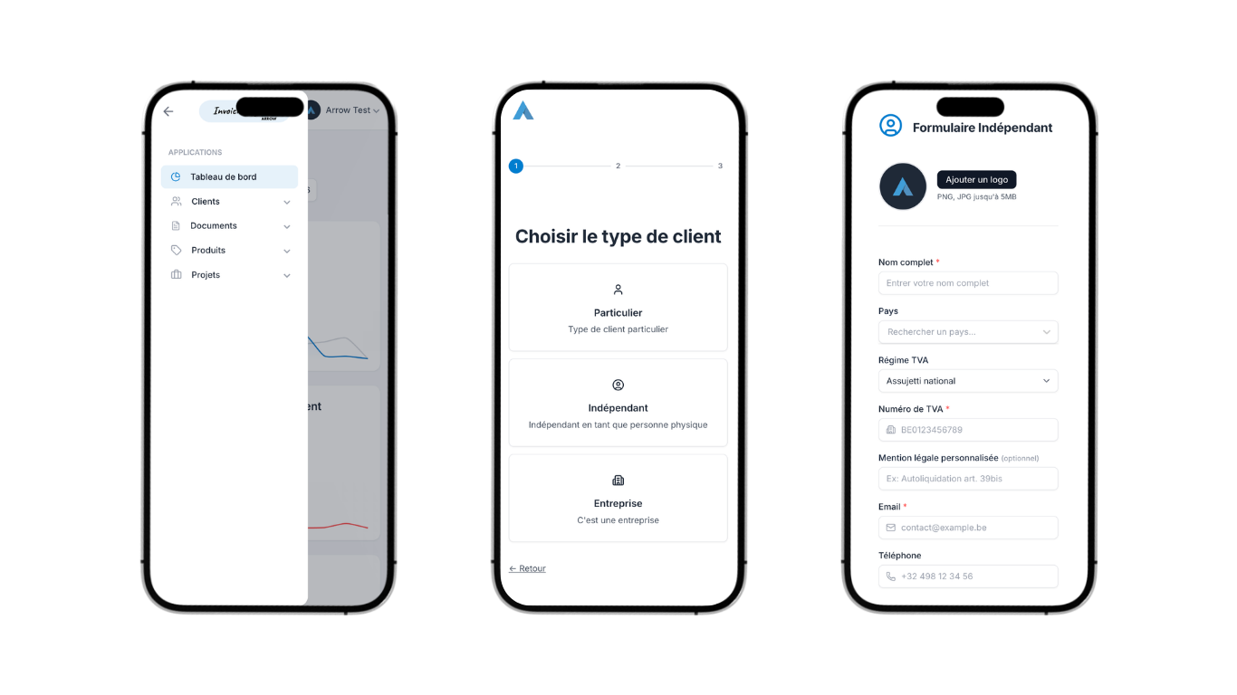 application sur mobile